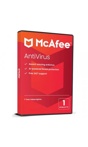 McAfee AntiVirus Protection (1 Year / 1 PC License) (Subscription / Global)